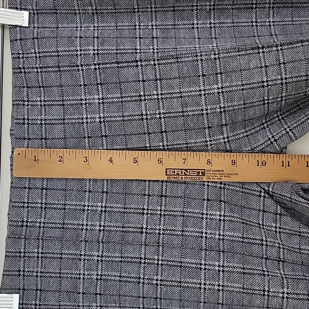 Tahari Black, White & Blue Plaid Slim Pants M/L - Picture 6 of 15